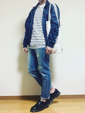 「アイテム（ジャージ）」を使った、KYさん（メンズ・174cm・10代）の春コーディネート