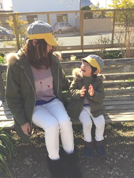 「MoL（モル）のアイテム」を使った、nato☆さん（キッズ・90cm）の冬コーディネート