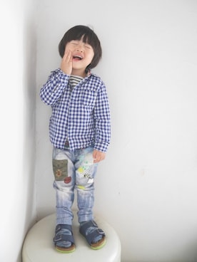 「GWZ（ジーウィズ）のアイテム」を使った、nato☆さん（キッズ・90cm）の春コーディネート