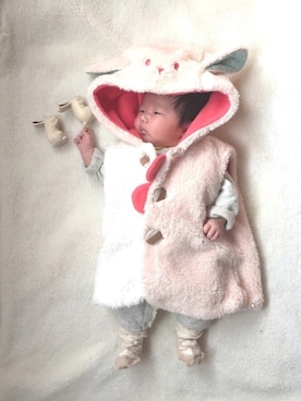 「sense of wonder（センスオブワンダー）のアイテム（レッグウェア）」を使った、nato☆さん（キッズ・50cm）の冬コーディネート