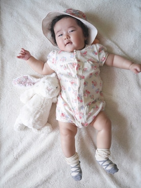 「sense of wonder（センスオブワンダー）のアイテム（レッグウェア）」を使った、nato☆さん（キッズ・60cm）の秋コーディネート