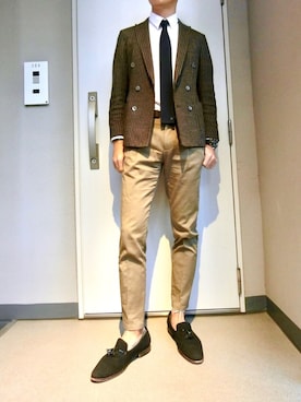 「Giab's（ジャブス）のアイテム」を使った、湖太郎@商社ファッション男子さん（メンズ・177cm）の春コーディネート