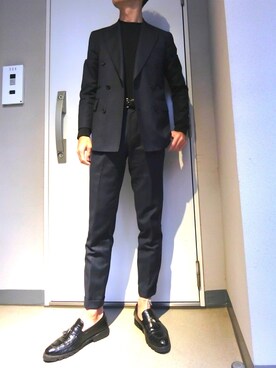 湖太郎@商社ファッション男子さんの「クルーネックＴ（長袖）」を使ったコーディネート