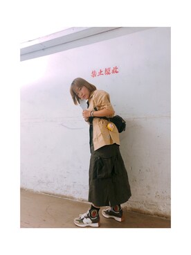 「Fumbleのアイテム」を使った、wongnicoleeeさん（レディース・162cm）の夏コーディネート