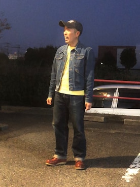 「Buzz Rickson's（バズリクソンズ）のアイテム（スウェット）」を使った、香月ダイスケさん（メンズ・166cm）の秋コーディネート