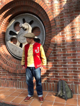 「Buzz Rickson's（バズリクソンズ）のアイテム（スウェット）」を使った、香月ダイスケさん（メンズ・166cm）の冬コーディネート