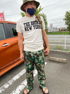 「アイテム（サンダル）」を使った、香月ダイスケさん（メンズ・165cm・40代）の夏コーディネート