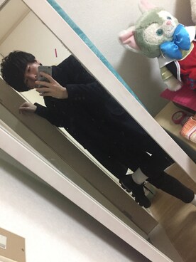 「UNDERCOVER（アンダーカバー）のアイテム（ナイロンジャケット）」を使った、shoさん（メンズ・172cm）の冬コーディネート