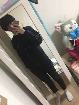 「ユナイテッドアローズ」｜「アイテム（ナイロンジャケット）」を使った、shoさん（メンズ・172cm）の冬コーディネート