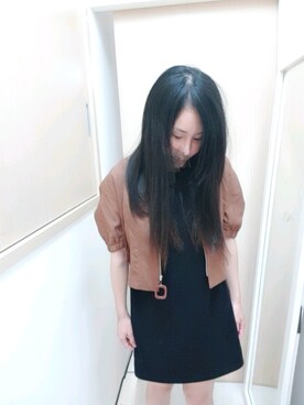 「TAIPEI」｜「アイテム（ノーカラージャケット）」を使った、雲さん（レディース・159cm）の夏コーディネート