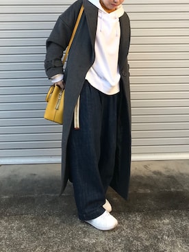 「EGOIST（エゴイスト）のアイテム（チェスターコート）」を使った、なつみさん（レディース・148cm）の冬コーディネート