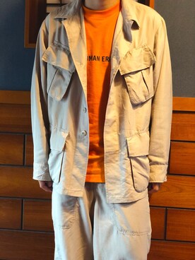 「ニコアンド」｜「アイテム（その他アウター）」を使った、マサさん（メンズ・165cm）の春コーディネート
