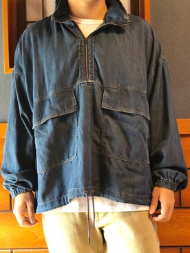 「EDWIN」｜「アイテム（ブルゾン）」を使った、マサさん（メンズ・165cm）の春コーディネート