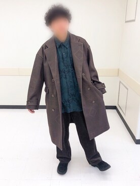 「CASPER JOHN」｜「アイテム（チェスターコート）」を使った、マサさん（メンズ・165cm）の冬コーディネート