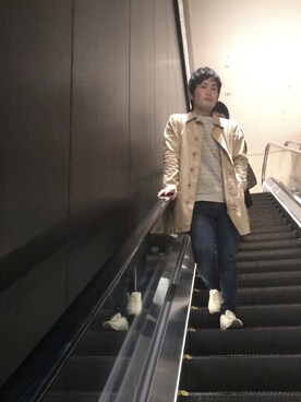 「JOURNAL STANDARD（ジャーナルスタンダード）のアイテム（トレンチコート）」を使った、RYOさん（メンズ・171cm）の春コーディネート