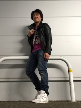 くすしんさん（メンズ・175cm）の春コーディネート