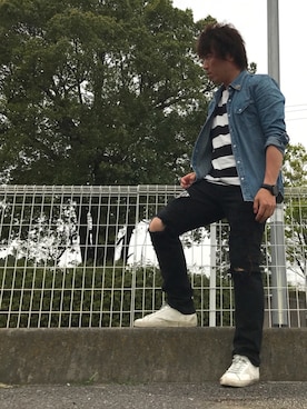 くすしんさん（メンズ・175cm）の春コーディネート