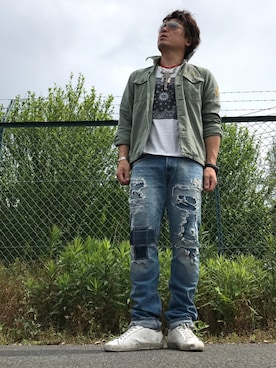 くすしんさん（メンズ・175cm）の春コーディネート