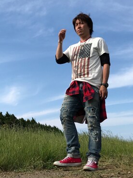 くすしんさん（メンズ・175cm）の夏コーディネート