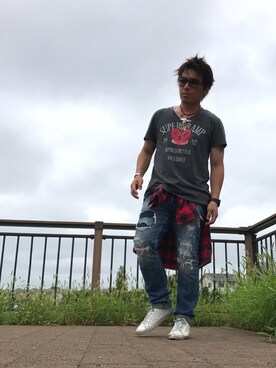 くすしんさん（メンズ・175cm）の夏コーディネート