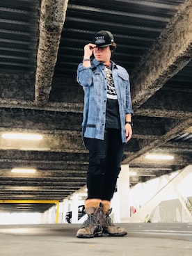 「Reign（レイン）のアイテム」を使った、くすしんさん（メンズ・175cm）の秋コーディネート