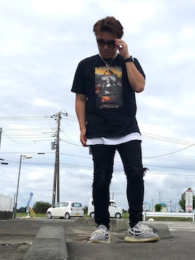 「minedenim」｜「アイテム（アクセサリー）」を使った、くすしんさん（メンズ・175cm）の秋コーディネート