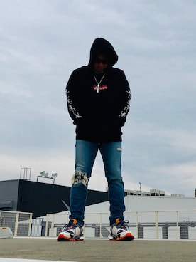 「minedenim」｜「アイテム（アクセサリー）」を使った、くすしんさん（メンズ・175cm）の秋コーディネート