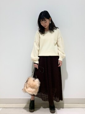 「OZOC（オゾック）のアイテム（パンプス）」を使った、sumicaさん（レディース・157cm）の秋コーディネート