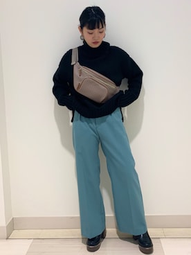 「OZOC（オゾック）のアイテム（パンプス）」を使った、sumicaさん（レディース・157cm）の秋コーディネート