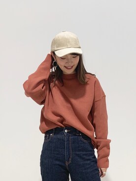 「OZOC（オゾック）のアイテム（キャップ）」を使った、sumicaさん（レディース・157cm）の秋コーディネート