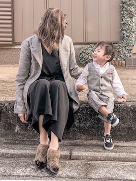 「アイテム（ブーティ）」を使った、3児mama／achaさん（レディース・162cm）の夏コーディネート