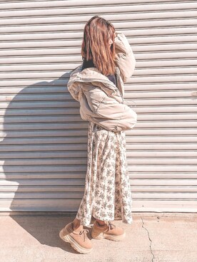 「fifth（フィフス）の中綿ショートダウンコート（ダウンジャケット/コート）」を使った、3児mama／achaさん（レディース・162cm）の秋コーディネート