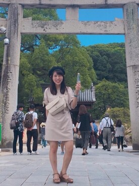 「coca（coca）（コカ）のアイテム（ハンチング/ベレー帽）」を使った、yumi_iwaki_iさん（レディース・154cm）の秋コーディネート