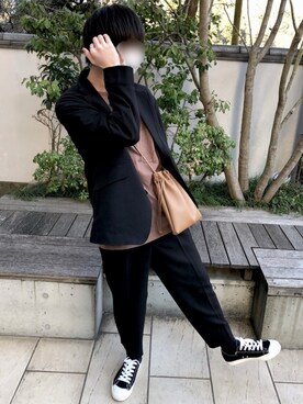 「FREAK'S STORE（フリークスストア）のアイテム（リング）」を使った、Sakuさん（メンズ・170cm）の春コーディネート