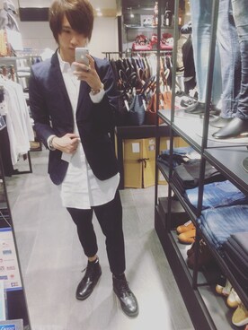 「ラトルトラップ」｜「アイテム（セットアップ）」を使った、Takuya Yamashitaさん（メンズ・170cm）の冬コーディネート