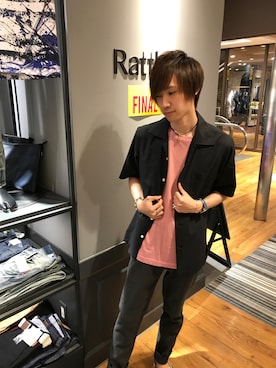 「MIND BLOW（マインドブロウ）のアイテム」を使った、Takuya Yamashitaさん（メンズ・170cm）の夏コーディネート