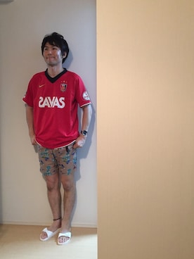 「サッカー」｜「アイテム（アナログ腕時計）」を使った、トモッティさん（メンズ・174cm）の夏コーディネート