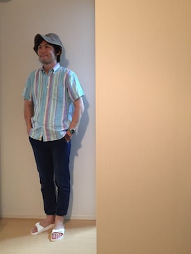 「NANO universe（ナノユニバース）のアイテム（腕時計）」を使った、トモッティさん（メンズ・174cm）の夏コーディネート