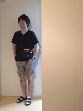 「NANO universe（ナノユニバース）のアイテム（腕時計）」を使った、トモッティさん（メンズ・174cm）の夏コーディネート