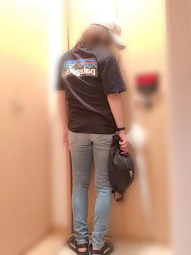 「Guess（ゲス）のアイテム（キャップ）」を使った、かなやんやんさん（レディース・155cm）の夏コーディネート
