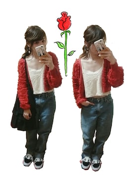 「used mix」｜「アイテム（キャミソール）」を使った、のじ。さん（レディース・155cm）の春コーディネート