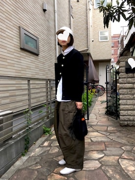 「HAVERSACK（ハバーザック）のアイテム」を使った、nueさん（レディース・160cm）の春コーディネート
