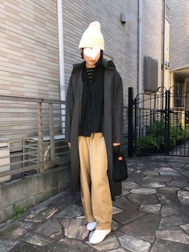 「チャイナシャツ」｜「アイテム（その他アウター）」を使った、nueさん（レディース・160cm）の春コーディネート