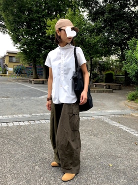 「HAVERSACK（ハバーザック）のアイテム」を使った、nueさん（レディース・160cm）の秋コーディネート