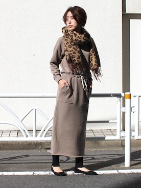 「アイテム（レギンス/スパッツ）」を使った、Laveange officialさん（レディース・163cm）の秋コーディネート