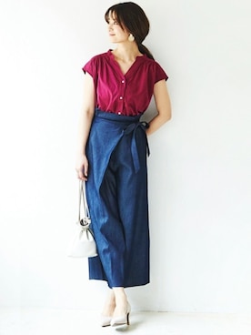 「INCEDE（インシード）のアイテム」を使った、Laveange officialさん（レディース・163cm）の春コーディネート