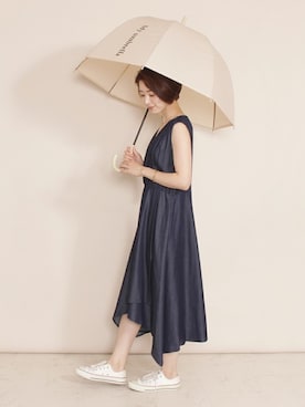 「アイテム（長傘）」を使った、Laveange officialさん（レディース・163cm）の夏コーディネート
