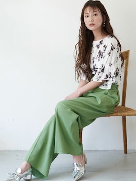 「INCEDE（インシード）のアイテム」を使った、Laveange officialさん（レディース・163cm）の夏コーディネート