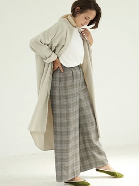 「アイテム（シャツワンピース）」を使った、Laveange officialさん（レディース・163cm）の秋コーディネート