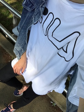 「アクティブコーデ」｜「アイテム（デニムジャケット）」を使った、水島 あいさん（レディース・163cm）の春コーディネート